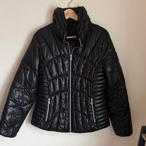 Guess Women's Black Puffer Jacket